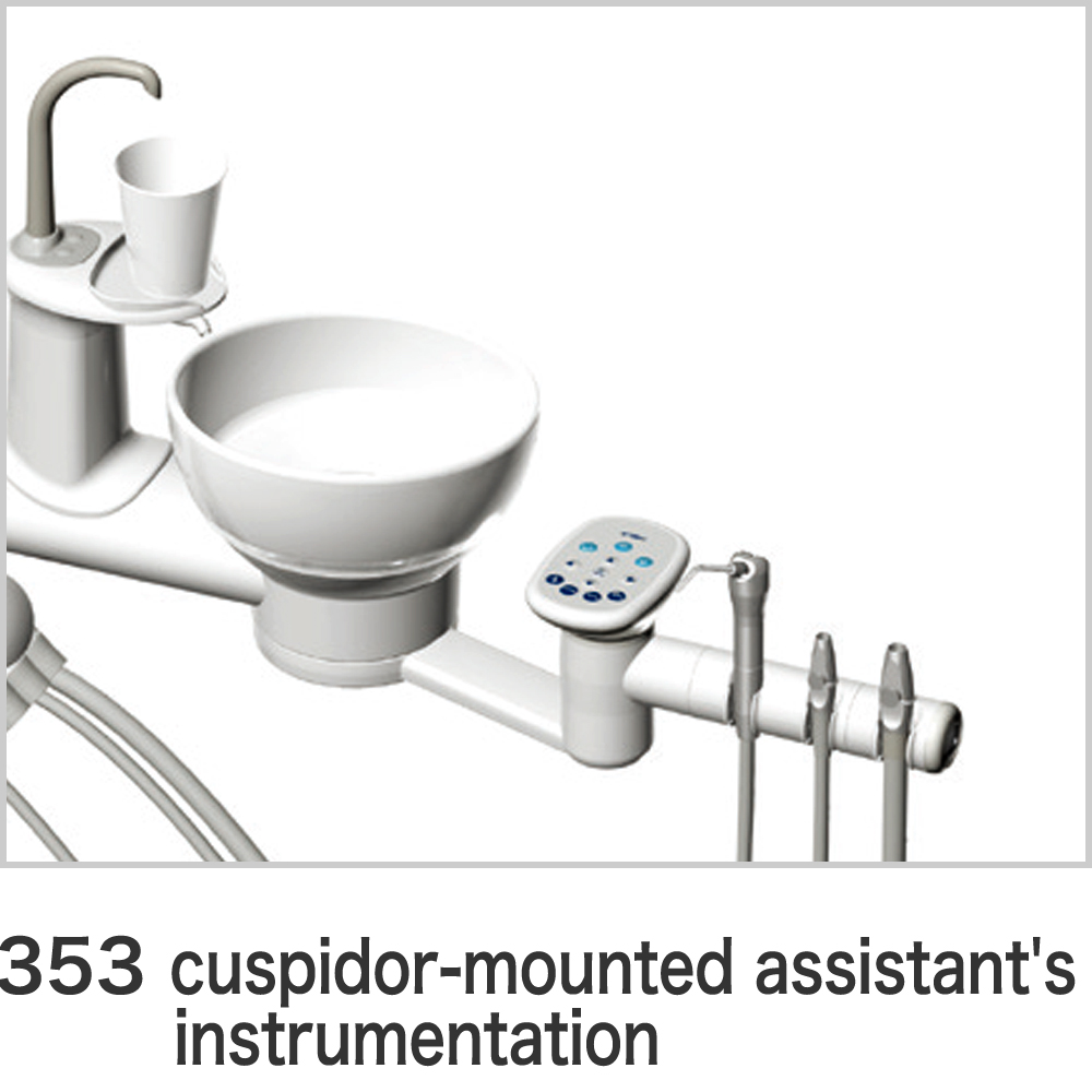 353 cuspidor-mounted assistant's instrumentation